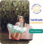Keet Rocking Chair for Toddlers, Soft Microsuede Upholstery, Wooden Rocker Base, Durable & Comfortable Design for Kids Ages 2–5, Fully Assembled, Easy to Clean, Perfect for Bedrooms & Playrooms.