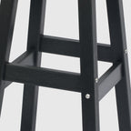 WestinTrends 29" HDPE Outdoor Patio Round Bar Stool, Black