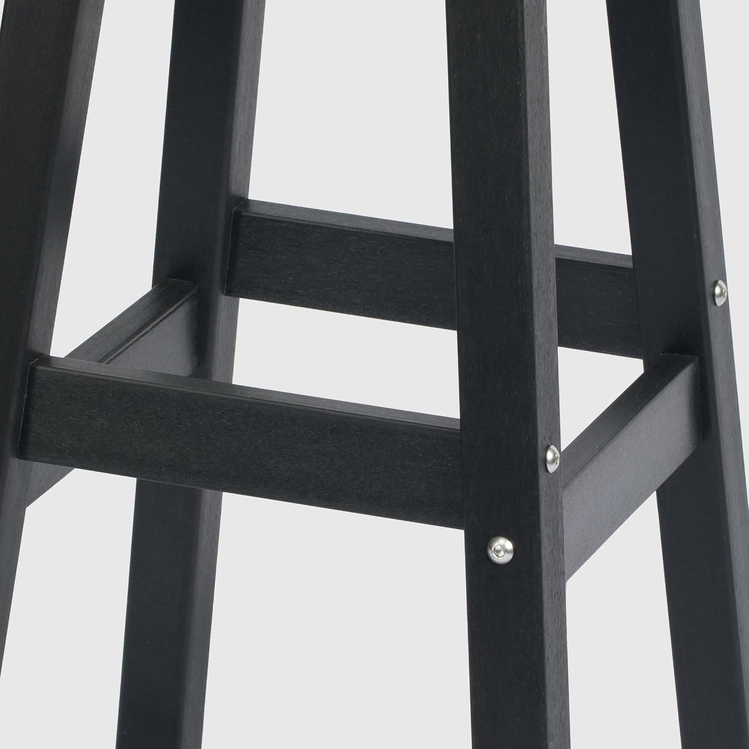 WestinTrends 29" HDPE Outdoor Patio Round Bar Stool, Black