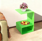 CNCEST Acrylic End Table for Nightstand,22" H C-Shaped End Table for Living Room,Bathroom,3 Tier Bedside Table for Bedroom.Side Tables for Living Room for Small Spaces (Green)