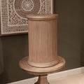 Liberty Furniture Haven Hills Round Chairside Table for Living Room Traditional - Camel Beige Birch Wood