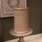 Liberty Furniture Haven Hills Round Chairside Table for Living Room Traditional - Camel Beige Birch Wood
