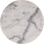 SAFAVIEH Couture Collection - Leah Bryanna White Marble Accent Table, Round Drink Table, Sculptural Pedestal Design (SFV9750A)