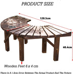 Wooden Semicircular Tree Seat,Tree Bench Wrap Around Tree Bench,for Garden,Lawn,Patio,Backyard