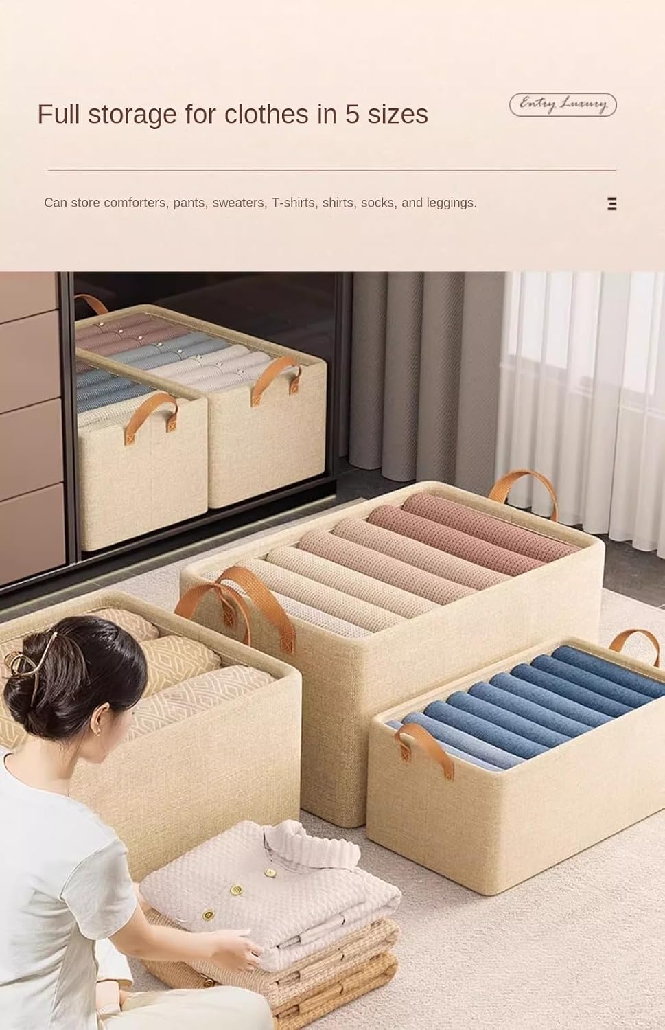 Storage Box, Home Organizing Box, Wardrobe Storage, Layered Artifact, Foldable Storage Basket