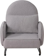 Baby Rocking Chair,Toddler Chair,Kids Chair,Kids Sofa, Shaky Metal Foot and Sherpa Fabric,Toddler Rocking Armchair for Boys and Girls Rest (Grey)
