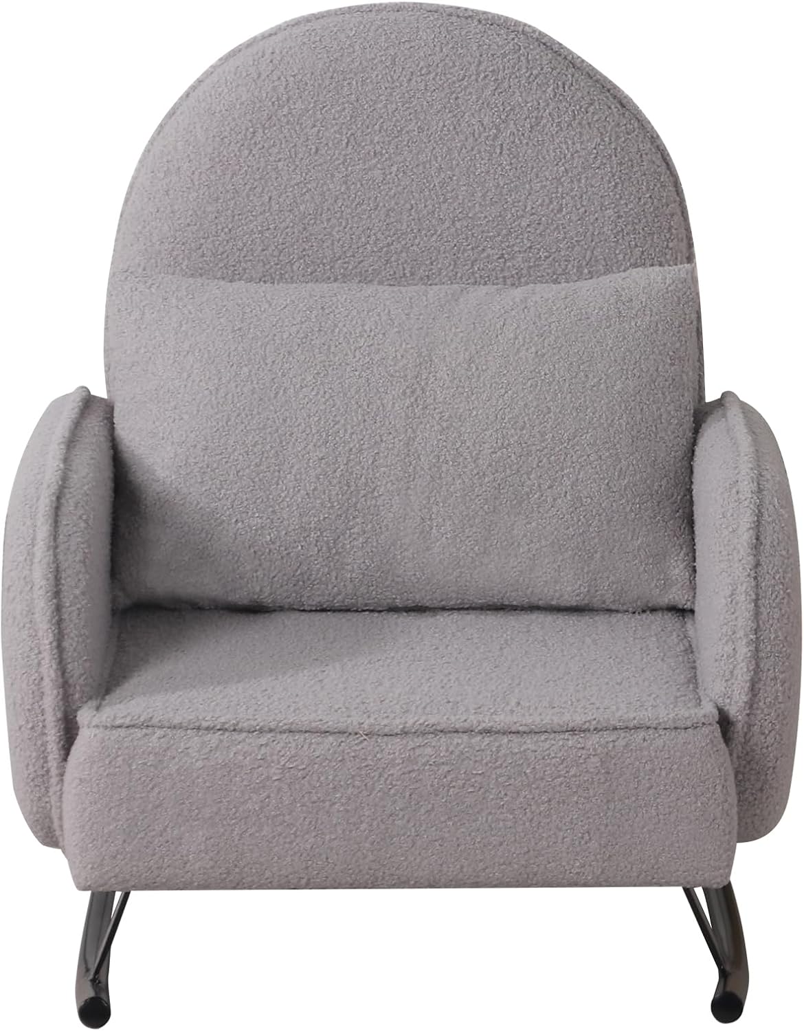 Baby Rocking Chair,Toddler Chair,Kids Chair,Kids Sofa, Shaky Metal Foot and Sherpa Fabric,Toddler Rocking Armchair for Boys and Girls Rest (Grey)