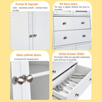 67" Tall White Kitchen Pantry Cabinet - Ample Storage with Doors & Drawers for Food, Bathroom Essentials & Craft Supplies!