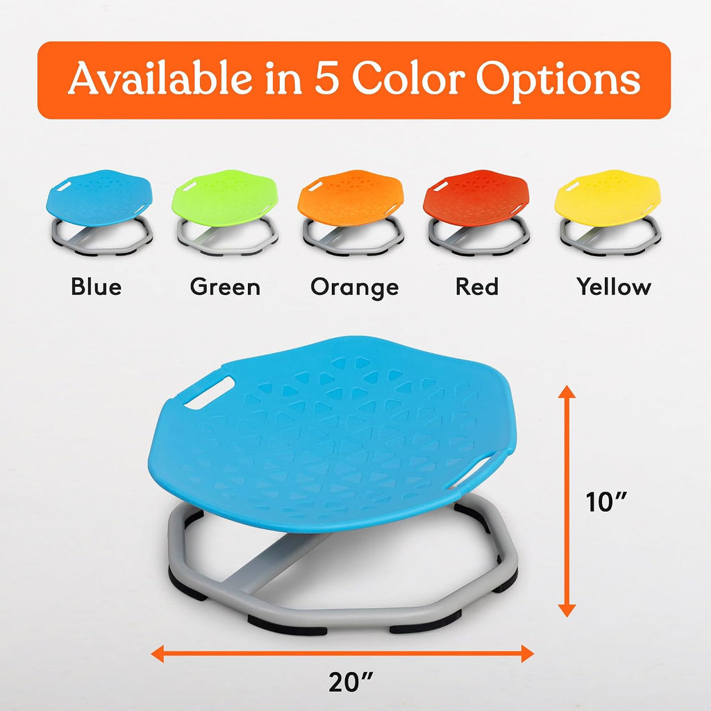 Special Supplies Spinning Chair for Kids- Versatile Kids Sit and Spin Sensory Chair for Training Body Coordination - Sensory Swivel Chair for Playroom, Bedroom, or Nursery (Blue)