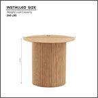 17.71 inch Round Side Table Circle Small Accent Table for Living Room Circle Bedside Table for Bedroom Oak