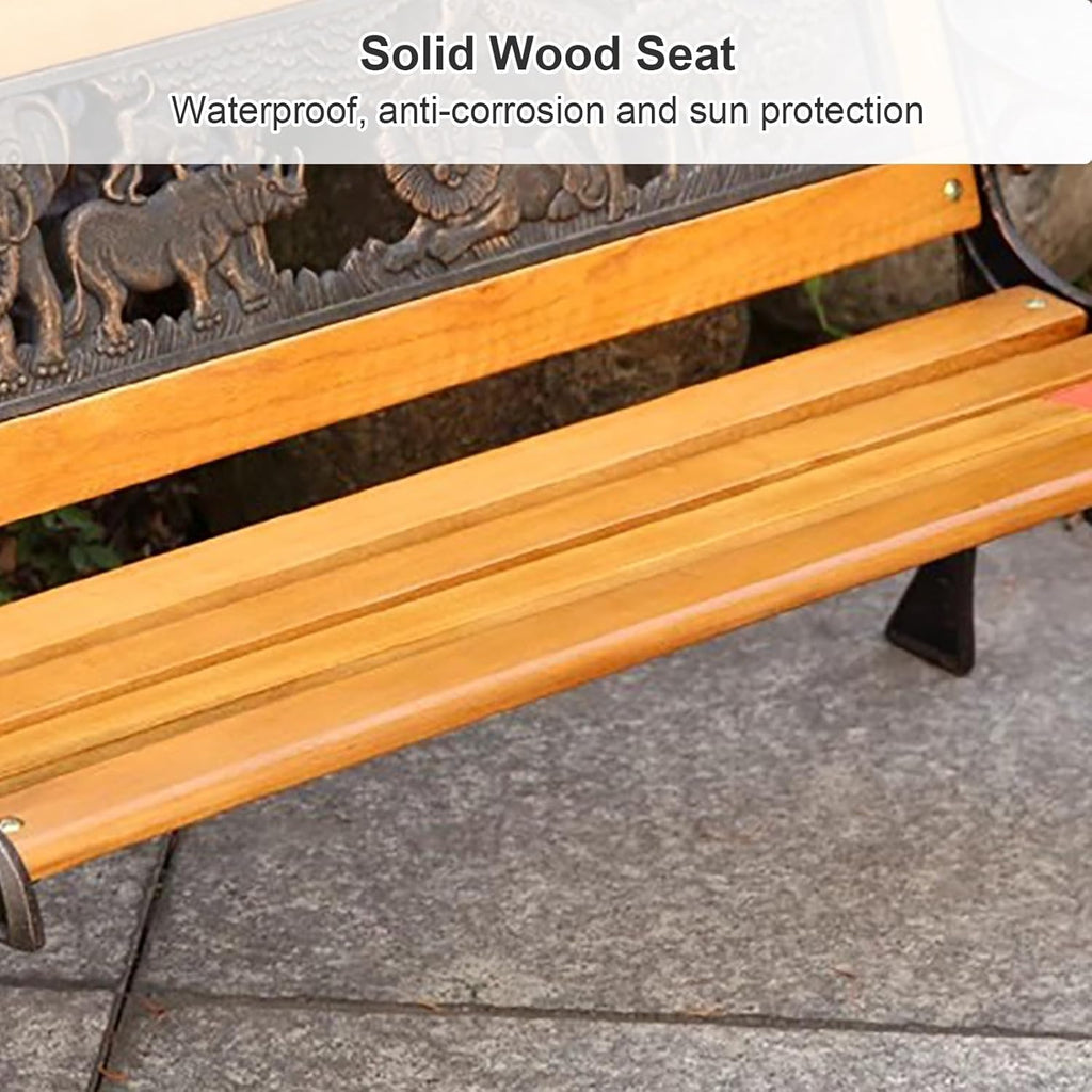 Outdoor Patio Garden Bench, Children Mini Park Bench with Backrest and Armrests, for Porch, Lawn, Backyard and Indoor