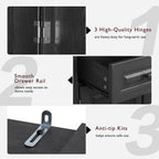 Anwick 71" Tall Kitchen Cabinet Pantry Storage, Modern Kitchen Hutch Cabinet with 2 Large Drawers, Freestanding Cupboard Cabinets with 2 Adjustable Shelves & 6 Door Shelves (Black-4Doors)