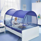 Alvantor® Mosquito Net Bed Canopy Tents Dream Privacy Space Twin Size Sleeping Tents Indoor Pop Up Portable Frame Breathable Cottage Blue (Mattress Not Included)