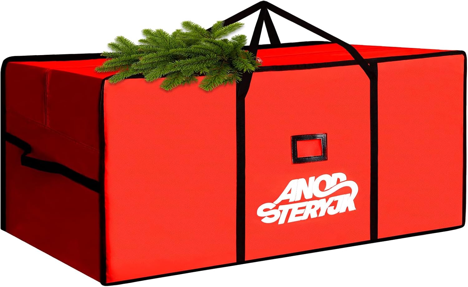 Christmas Tree Storage Bag 7.5 Ft, Heavy Duty 600D Oxford Cloth with Built-in Double Mesh Pockets, Double Zippers & Reinforced Handles (50×16×20in)