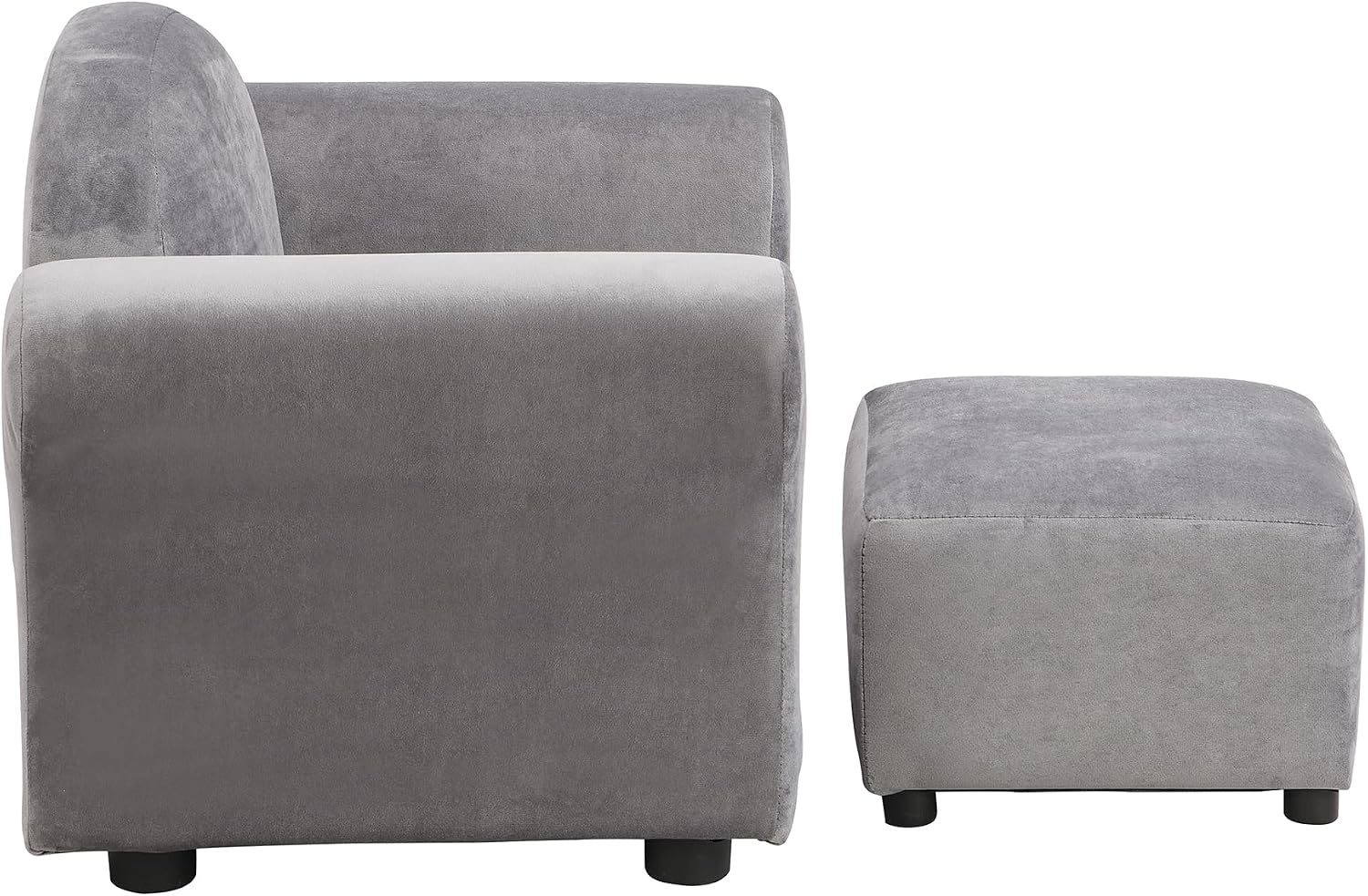 Chair, Upholstered Couch with Ottoman