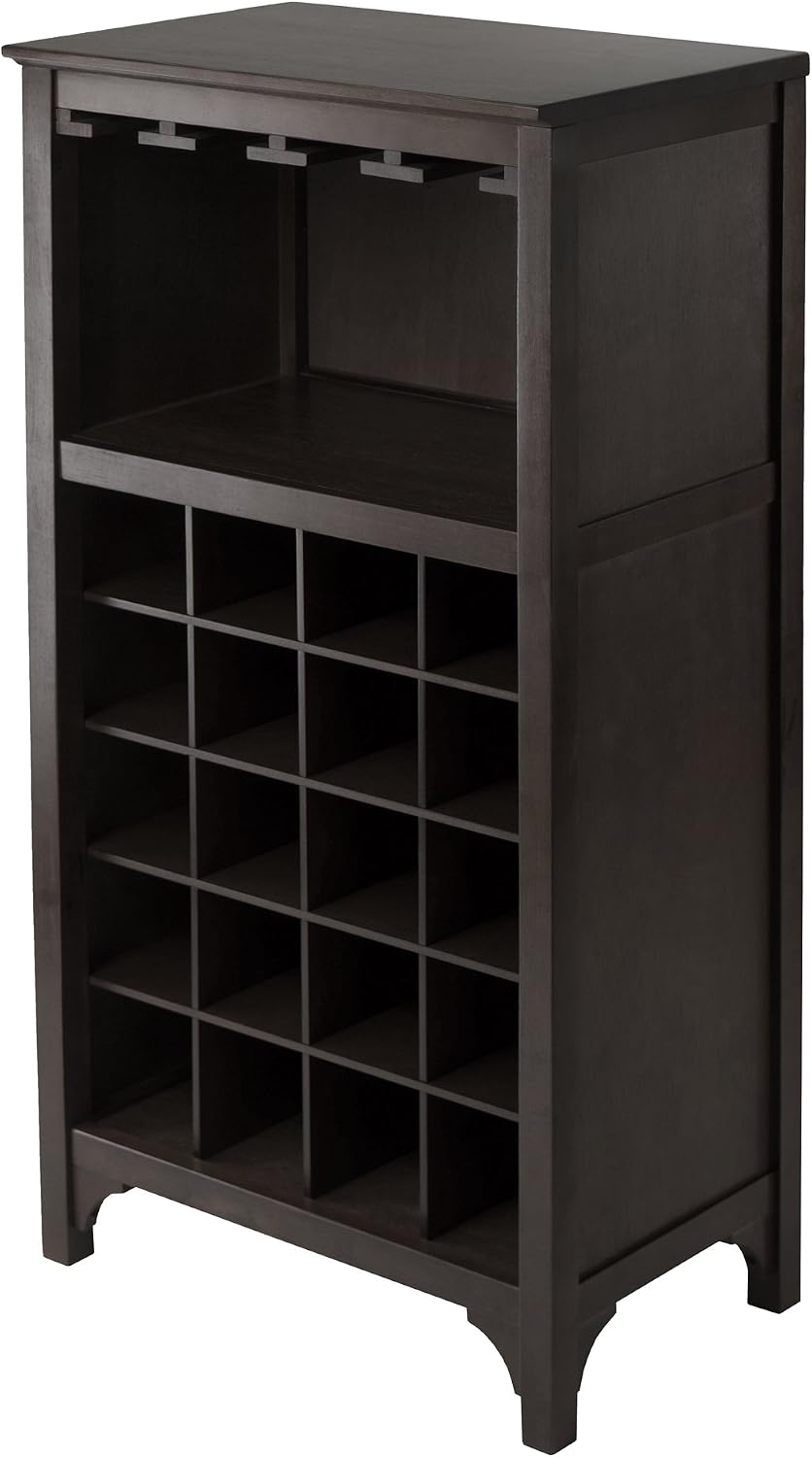 Winsome 3-Piece Ancona Wine Cabinet Modular Set, Black