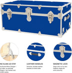 Rhino Trunk & Case Classic Large Trunk - 32"x18"x14", 1500+ lbs Capacity - Many Colors, Soft-Close Lid. Strong, USA Made Summer Camp Footlocker and Secure College Dorm Storage Chest