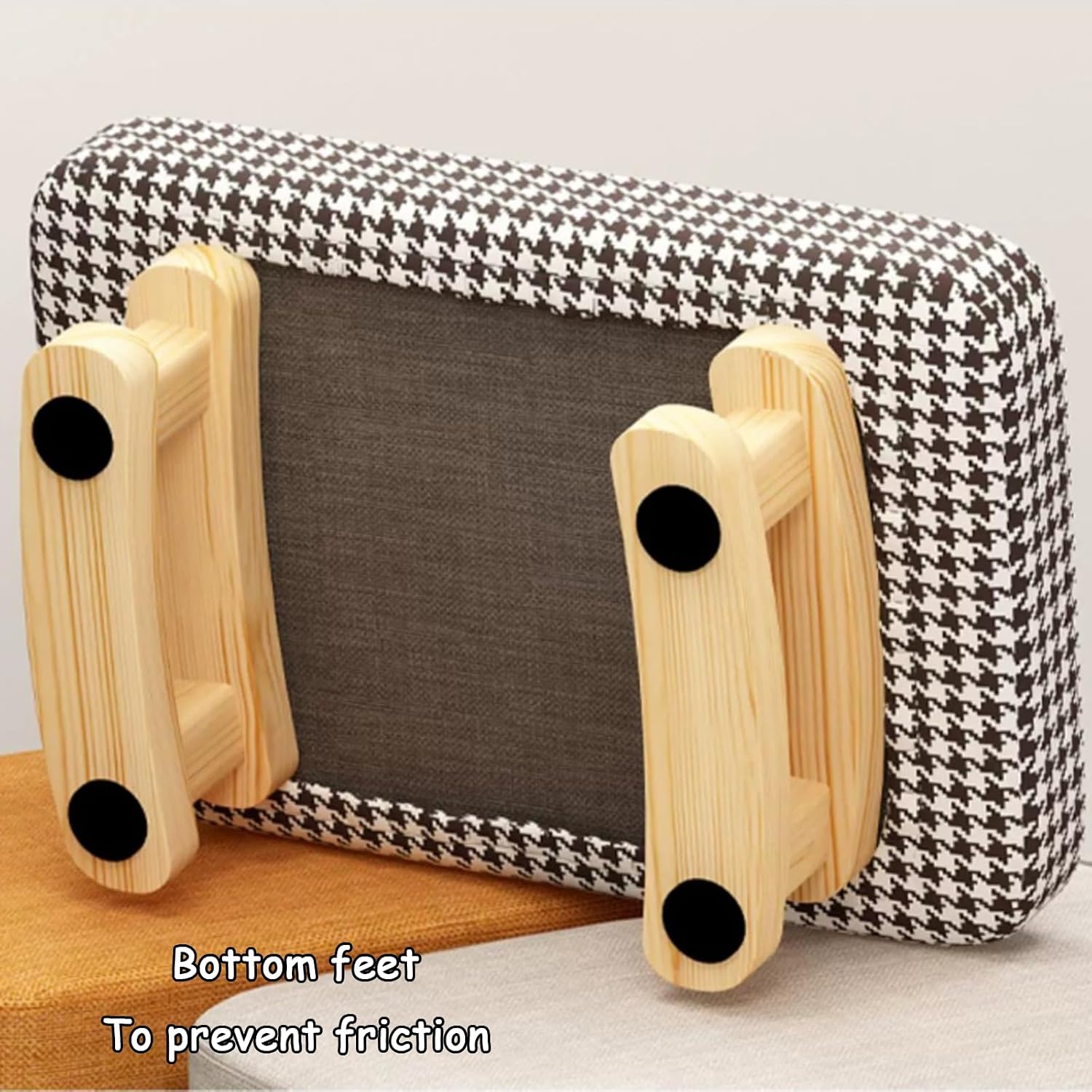 7-Inch High Stool, Small Linen Footstool, Solid Wood Frame, Entryway Shoe Bench, with Padded Footrest, Suitable for Living Room, Entryway, and Bedroom Natural Legs Green