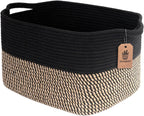 Goodpick Cube Storage Bins - Towel, Book, Cloth, Shoes, Closet Shelf Woven Baskets for Office, Baby Laundry, Toys, 13''x10''x9''