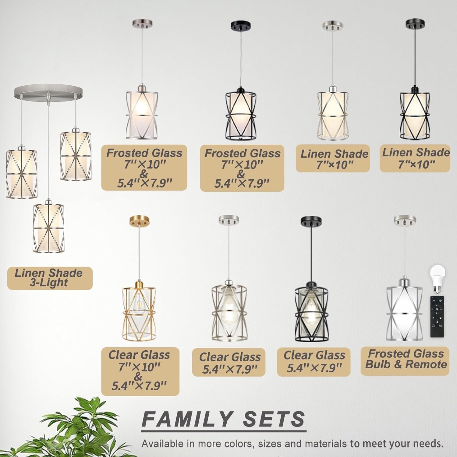 Pendant Lights Kitchen Island with Frosted Glass, Brushed Nickel Hanging Kitchen Lights, Cylindrical Modern Pendant Light, Kitchen Pendant Lighting Over Island, Foyer, Dining Room, Entryway