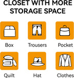 COFaR 71" Metal Wardrobe Closet with Adjustable Hanging Rod & 2 Shelves, Freestanding 2-in-1 Armoire Cabinet with Large Top/Bottom Storage, White Steel Closet Organizer