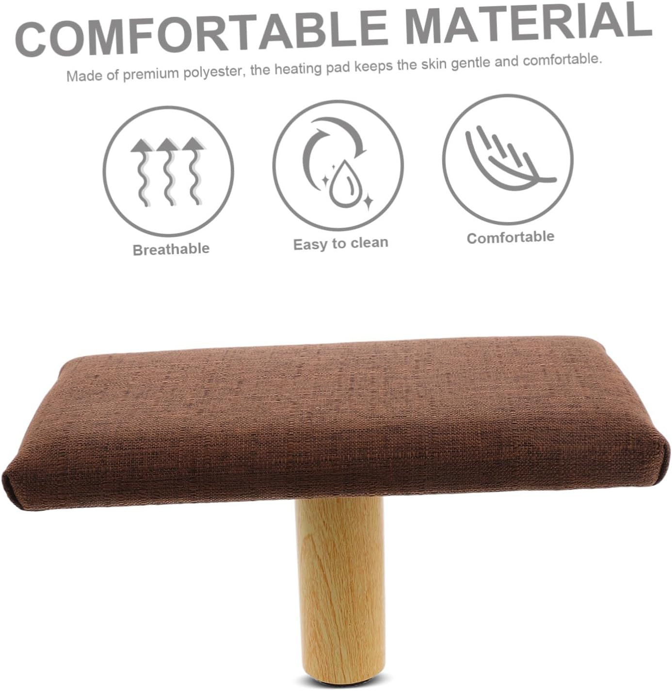 GALPADA Wooden Bench with Cushion, Small Portable Prayer Kneeler Stool, Ergonomic Posture Support Seat Suitable Under 150cm Height