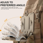 Plate Carrier Accessories Tactical Gear Molle Vest Phone Chest Mount Holder Agilite - Fits Screen Size 4.7"-6.7"(Coyote Brown)