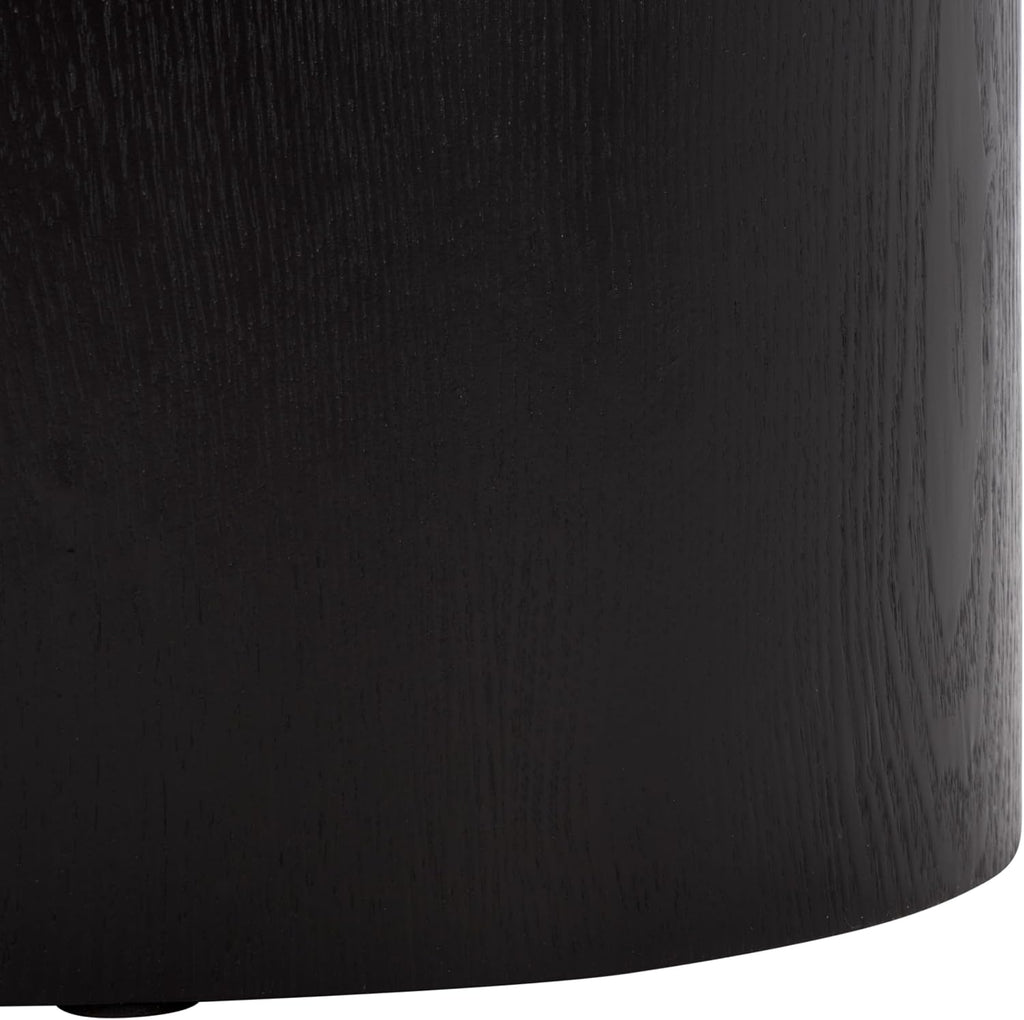 SAFAVIEH Home Collection - Ekon Round Pedestal End Table, Modern Black Finish, Fully Assembled (ACC2301A)