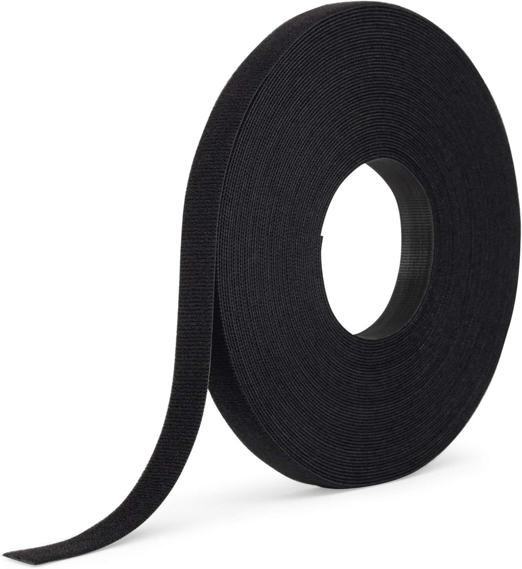 ONE_WRAP Tape ¾ x 25 Yard Double Sided Self Gripping Roll, 189645, Black & StarTech.com 2U Server Rack Shelf - Universal Vented Rack Mount Cantilever Tray for 19" Network