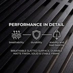 HNY Modern Entryway Bench Black Wood Minimalist Nelson Bench with Metal Legs for Bedroom Dining Room Hallway Foyer Living Room