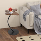 C-Shaped End Table, Butterfly Shaped Sofa Side Table with Metal Frame, Modern Accent Coffee Bedside End Table for Living Room Bedroom Office