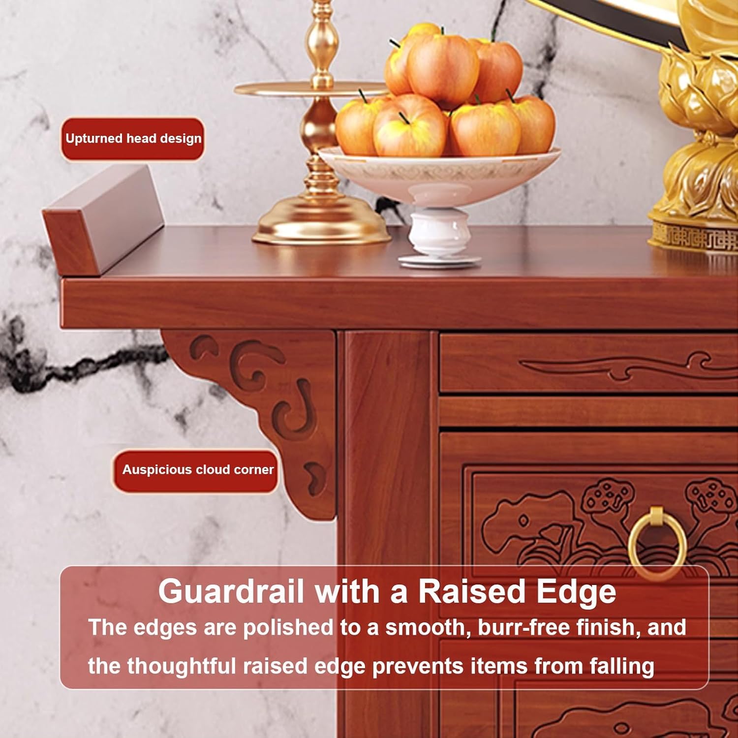 Buddha Altar Table, Personal Shrine Stand, Chinese Cabinet Pedestal Offering Table for Living Room, Small Spaces, Buddhist Prayer Altar Cabinet, Meditation Shrine Tavle(34.6in)