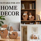 Modern Ceramic Flower Vase for Home Decor, Rustic Farmhouse Vases Set of 2 Terracotta Decorative Pottery Boho Vases for Pampas Grass Living Room Kitchen Bedroom Entryway Mantel Decor