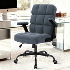 SEATZONE Executive Office Desk Chair High Back Ergonomic Task Chair Computer Faux Fur Chair Home Office Chairs with Lumbar Support, Blue