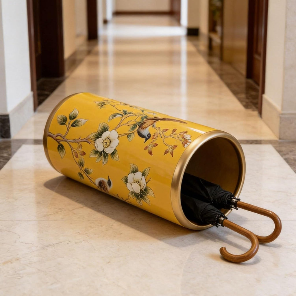 Ceramic Umbrella Holder, Walking Stick and Cane Stand, Home Decor Vase, Floor-Standing Umbrella Stand, Non-Slip Base, for Home, Office, Entryways, and Indoor Use