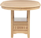 Coaster Home Furnishings - LAVON - 5-Piece Counter Height Dining Set - Oval Extendable Table with Storage & 4 Upholstered Chairs - Dining Room & Kitchen - Light Oak - 106628-S5