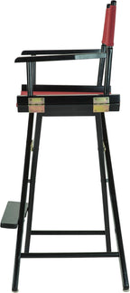 Casual Home 30" Director's Chair Black Frame-with Burgundy Canvas, Bar Height