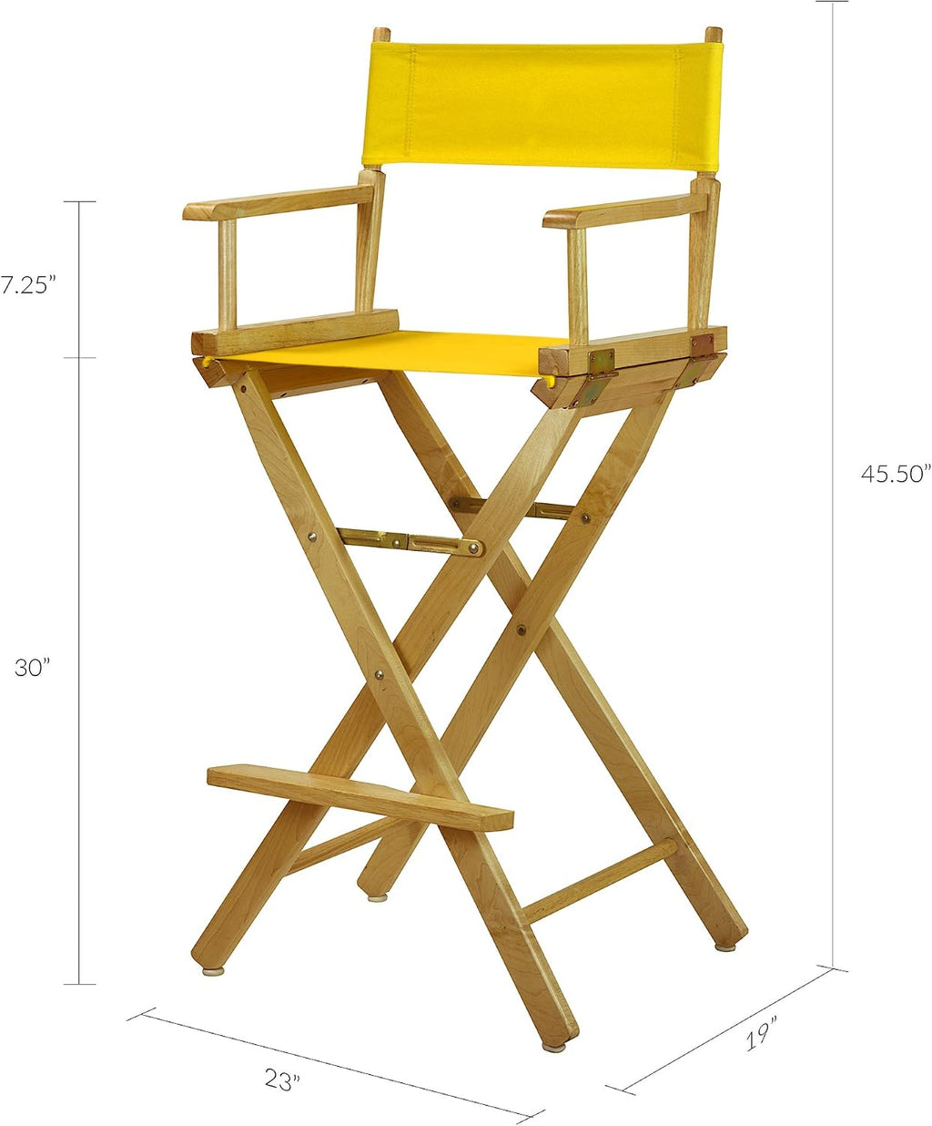 Casual Home 230-00/021-34 Director Chair 30" - Bar Height Natural Frame/Gold Canvas