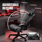 GTRACING Gaming Chair Racing Office Computer Ergonomic Video Game Chair Backrest and Seat Height Adjustable Swivel Recliner with Headrest and Lumbar Pillow Esports Chair (Dark Black)