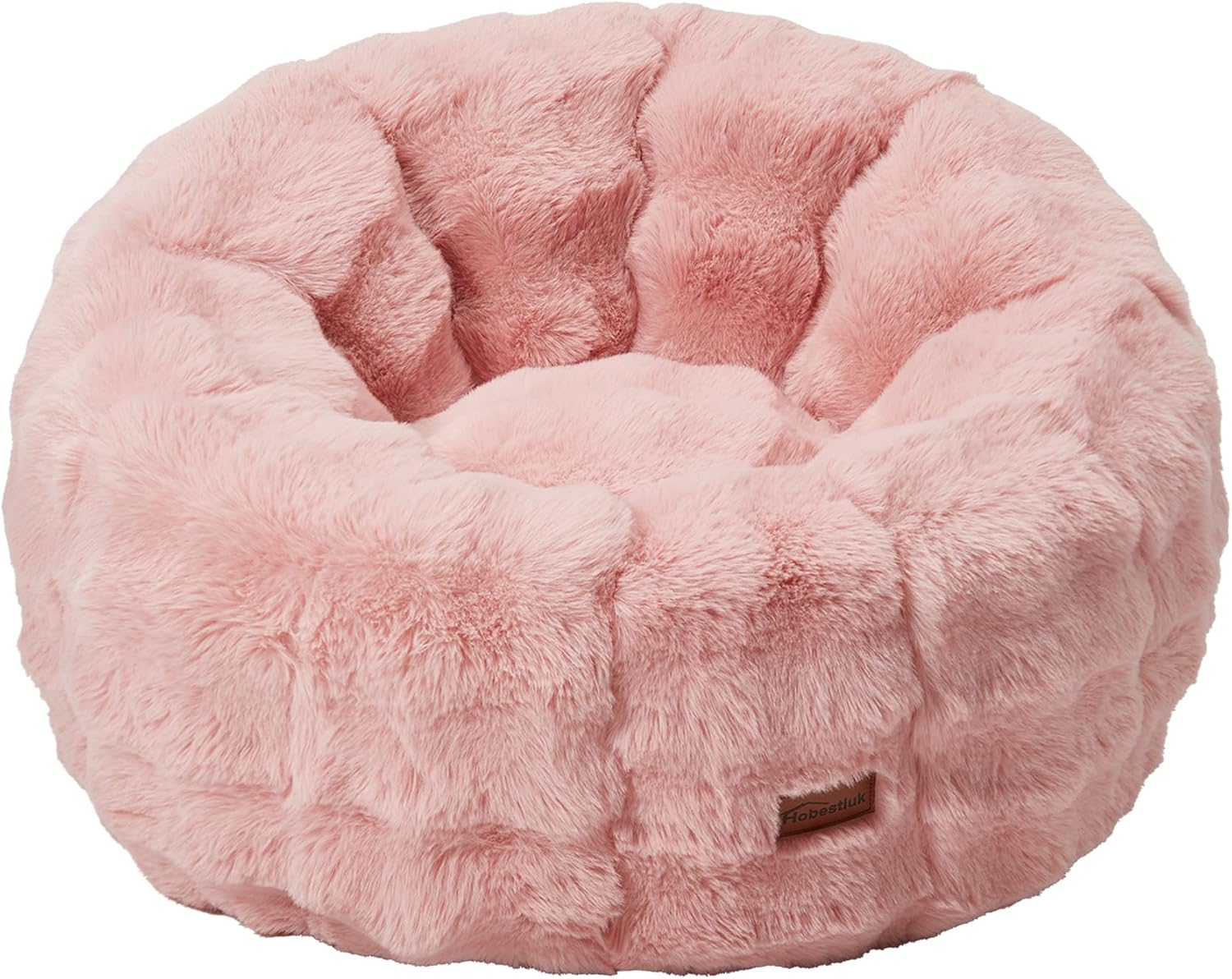 Hobestluk Bean Bag Chair for Teens Beanbag with Donut Shape Small Bean Bag Chair with Portable Handle Kids Bean Bag Couch for Living Room Bedroom Playroom (Pink, Large)