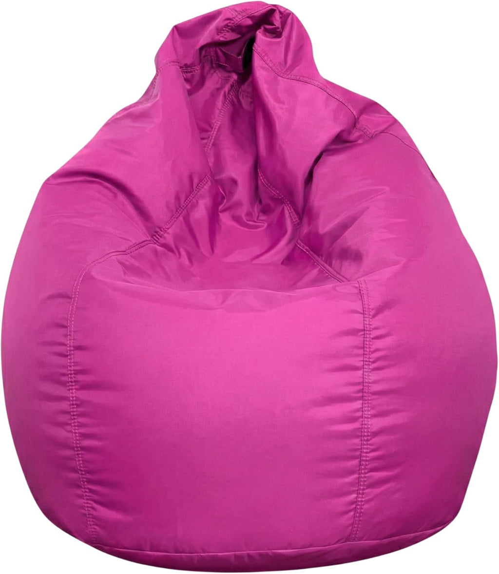 Dojo Teardrop Bean Bag Chair (Filled) - Plush Ultra Soft Giant Bean Bag for Adults, Teens - Double Stitched, Easy to Clean (Oxford Pink, Filled Bean Bag)