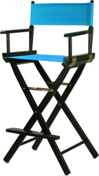 Casual Home 230-02/021-27 Director Chair 30" - Bar Height BlackFrame/Turquoise Canvas