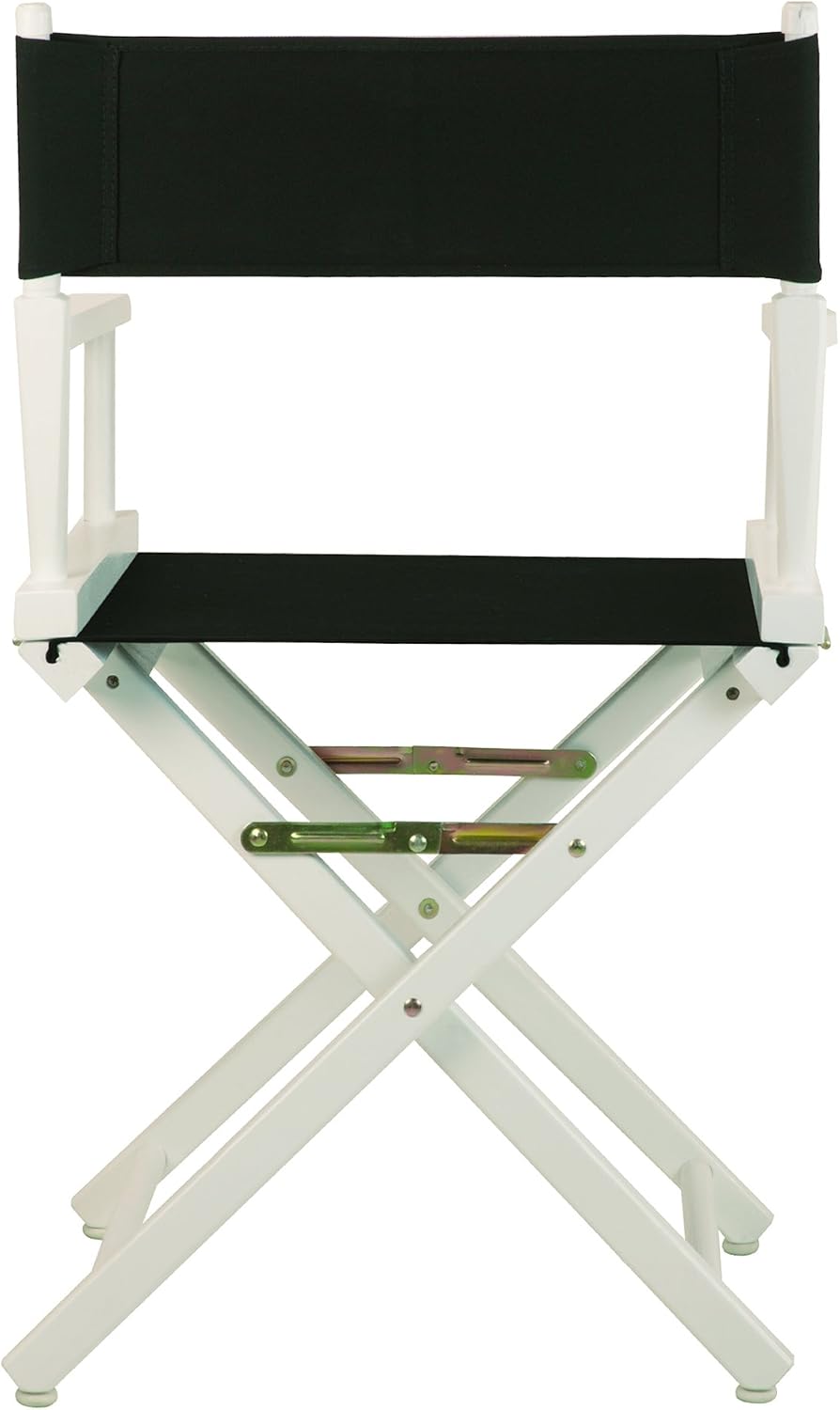Casual Home 18" Director's Chair White Frame with Black Canvas