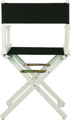 Casual Home 18" Director's Chair White Frame with Black Canvas