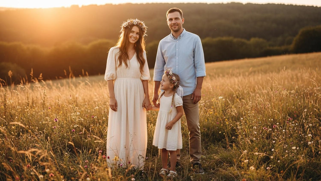 Rustic Preserved Dried Flower Crown Natural Floral Headband with Daisy Cream Mixed Flowers for Women Maternity Brides Bridesmaids Flower Girls Family Photography