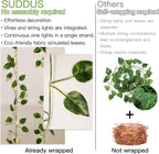 suddus Vine with Fairy Lights Battery Operated, 33ft100 LED Pothos String Lights with Remote, Leaf Lights for Bedroom, Room, Wall, Garden, Party, Wedding Dorm Decor(Warm White)
