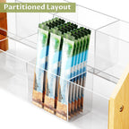 NiHome 2-Tier Drink Packet Organizer, 8 Slot for Sugar Packets, Tea Bags