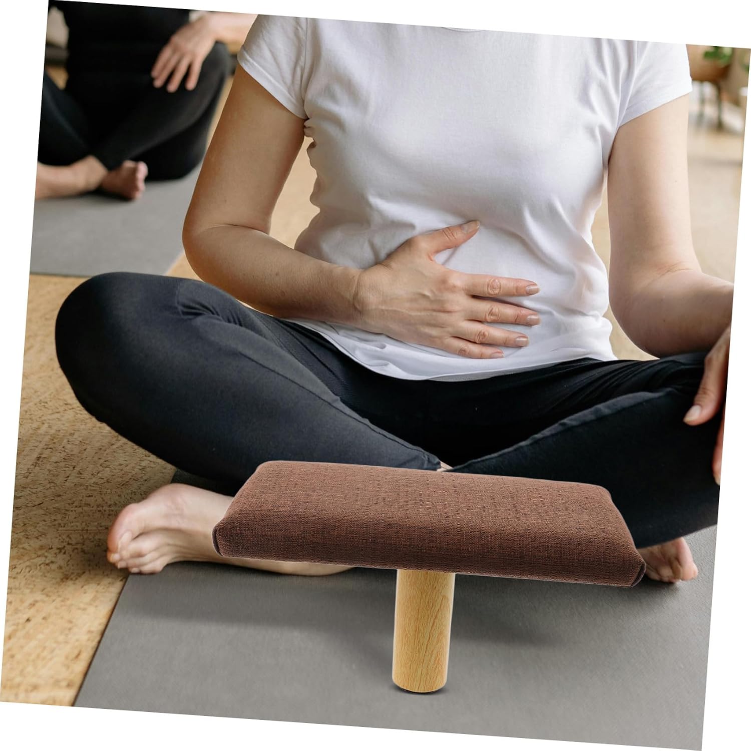 FOMIYES Wooden Bench Stool and Prayer, Small Size Under 150cm Height, Posture Support Seat for Zen, Mindfulness, and Practice