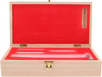 Hydrometer Storage Box: Wooden Distiller Hydrometer Protective Case with Foam Insert - Secure Organizer for Alcoholmeters & Brewing Test Equipment