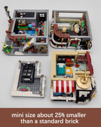 Christmas Cafe House Building Block Set, Adult Street View Bricks Model Set, Boys Girls Adult Christmas Holiday Toys Gifts, 2506 PCS Mini Block House Model (1054)